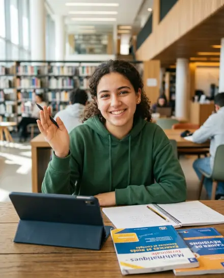 Élève en train d'étudier
