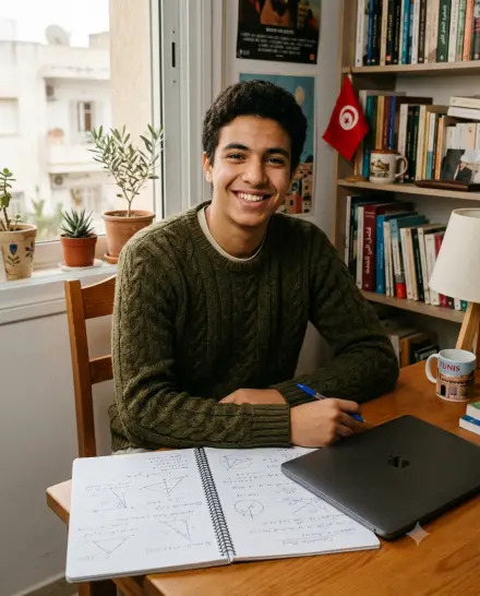 Élève en train d'étudier